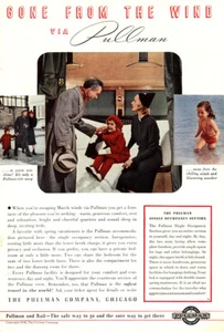 1938 Pullman: Gone From the Wind Vintage Print Ad - Picture 1 of 1