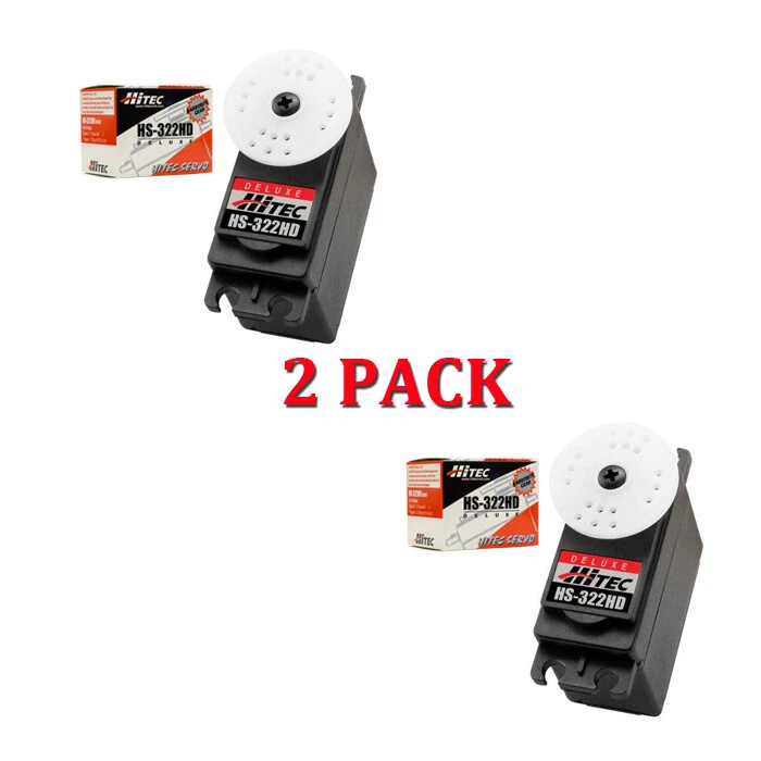 Hitec HS-322HD Standard Heavy Duty Karbonite Gear Servo 2-PACK HS322HD / HS322 - Image 1 of 1