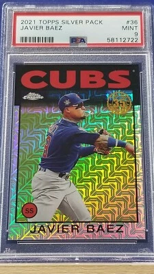 Javier Baez - 2021 Topps Silver Pack   PSA 9 - Image 1 of 2