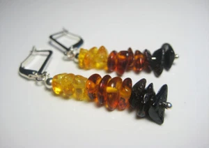¡¡Pendientes de ámbar natural del Báltico!!¡! - Imagen 1 de 1