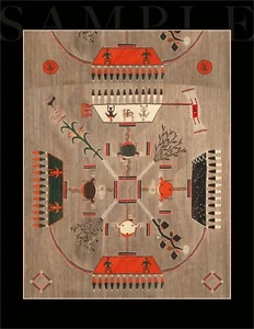 Neu 8,5x11 Indianer Abstrakt Fine Art Bild Druck Poster Alte Decke - Bild 1 von 2