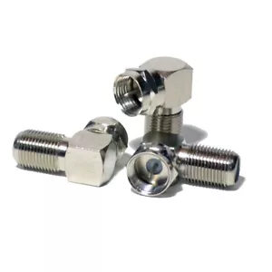 Confezione 25 Adattatore Connettore Coassiale Coassiale 90 Gradi Angolo Retto F RG6 RG59 - Foto 1 di 6