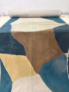 Linen Fabric 140cm wide stripe drapes curtains dress material by Kirkby Designs - Picture 1 of 9