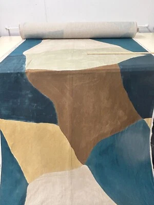 Linen Fabric 140cm wide stripe drapes curtains dress material by Kirkby Designs - Image 1 of 4