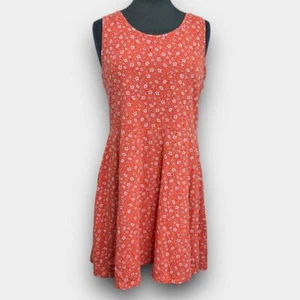 2 DYE 4 ladies floral sleeveless large dress peach with white flowers - Picture 1 of 11