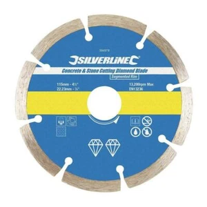 Silverline Concrete & Stone Cutting Diamond Blade Segmented Rim Various Sizes - Picture 1 of 4