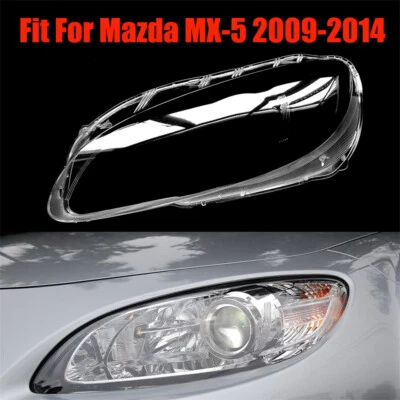 1pcs Left Headlight Headlamp Lens Cover Clear Shell For Mazda MX-5 2009-2014 - image 1 of 4