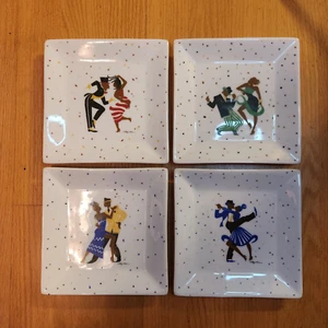 Ty Wilson Nuestra Propia Imagen Arte Afroamericano - Juego de 4 Platos de Ensalada/Postre - Imagen 1 de 7