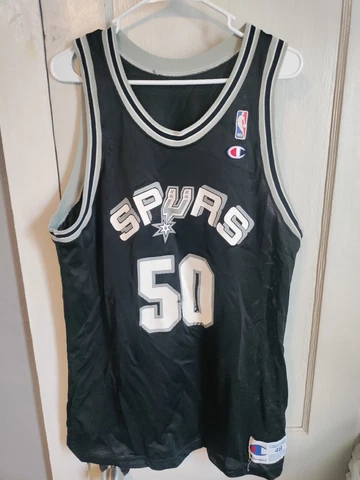 David Robinson Jersey San Antonio Spurs Black Men Size 48 Champion Vintage 90's Cover