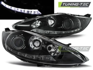 FARI ANTERIORI LED NERO PER FORD FIESTA MK7 08-12 FANALI HEADLIGHTS - Imagen 1 de 5
