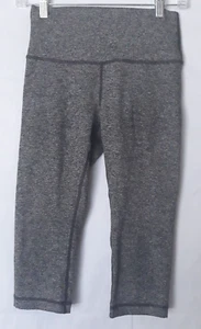 Lululemon Damen 6 Capri Leggings grau Stretch Innentasche - Bild 1 von 5