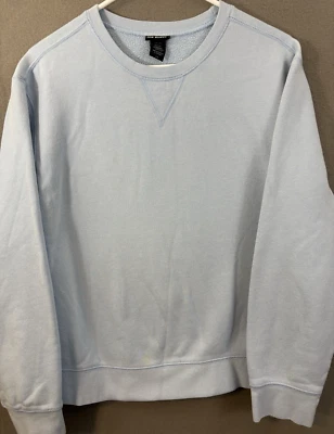 复古 Joe Boxer 女式长袖圆领套衫淡蓝色运动衫 L — 第 1/4 张图片