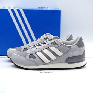 Size 10 Men's adidas Originals ZX 750 Sneakers IE7130 Grey/White/Dark Grey - Picture 1 of 8