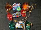 AUTHENTIC MURANO Glass Candy Candies (7) Original Tags! MADE IN ITALY STICKERS