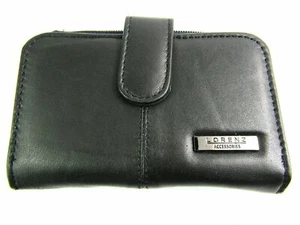 Damas Mujeres Cuero Negro Suave Real RFID Bloqueador Cartera Porta Tarjeta de Crédito - Imagen 1 de 12