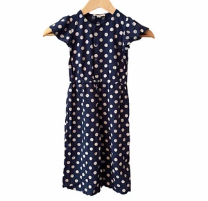 Tucker + Tate Girl Romper Size 5 Navy Blue, White, Polka Dot Outfit Short Sleeve - Picture 1 of 8