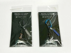 BIOHAZARD Resident Evil Death Island Gun Key Ring Keychain Chris & Leon Set - Picture 1 of 4