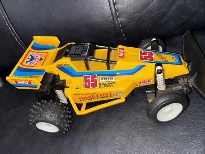 Nikko Turbo Eagle RC Buggy 1/18 Scale - Used, Yellow #55 No Remote. VG++ - Image 1 of 4