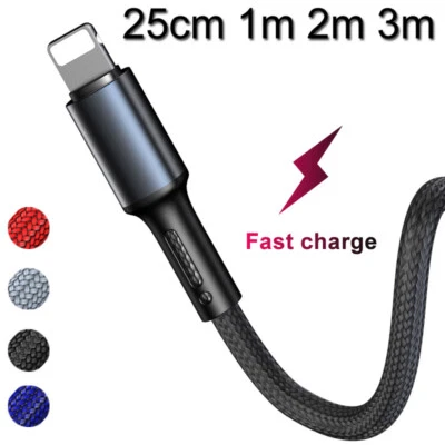 Heavy Duty Fast USB Charger Charging Cable for iPhone 14 13 12 11 Pro Max XR 8 7 - Image 1 of 4