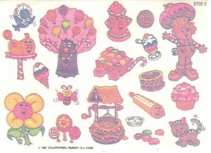 1981 RUB-OFF IRON-ON SHEET CARTOON CHARACTERS ASSORTED - Picture 1 of 1