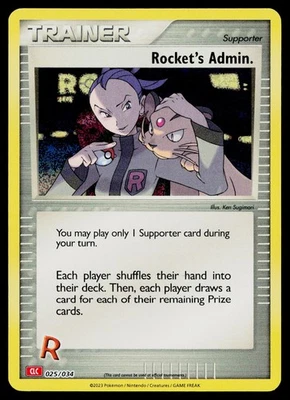 Rocket's Admin. (CLC) 025/034 Trading Card Game Classic Classic Collection - Image 1 of 2