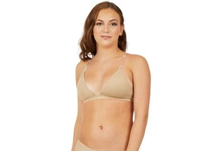 Sujetador Capezio Foundations para mujer cuello profundo transparente espalda NUD TALLA NIÑO MEDIANO - Imagen 1 de 8