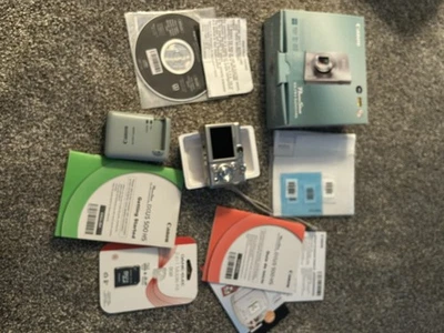 混批佳能 PowerShot SD400 ELPH 相机,520 Hs 盒式充电器 光盘卡 阅读 — 第 1/4 张图片