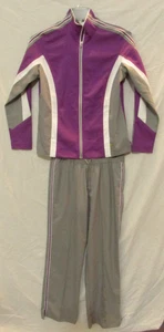 Made For Life Activewear Workout Sweat suit Purple Gray Womans M Jacket S Pants - Picture 1 of 11