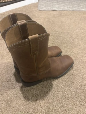 Hombre ARIAT Talla 9 EE BOTAS Puntera Cuadrada Ropers Foto 1 de 4