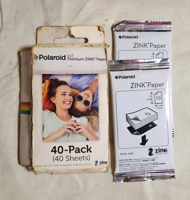Polaroid Zink Paper 2" x 3"  - 2 Packages 20 Sheets Total Sealed - Image 1 of 3
