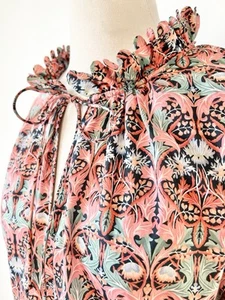 J.CREW LIBERTY LONDON May Noveau lange Puffärmel Baumwolle Blumen Bluse. EUc. XXS - Bild 1 von 13