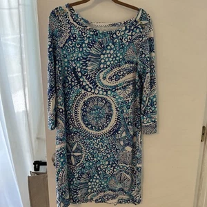 Lilly Pulitzer Sophie 3/4-Sleeve Shift Short Dress 17412 - Large - Picture 1 of 6