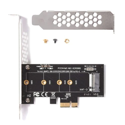 PCI-Express 1X to M.2 NGFF Adapter Card PCIE 3.0 X1 to NVME SSD M2 Expansion - Image 1 of 4