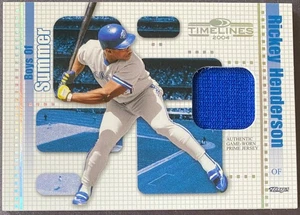 2004 Donruss Timelines Rickey Henderson Boys of Summer Game Worn Jersey /100 HOF - Picture 1 of 3