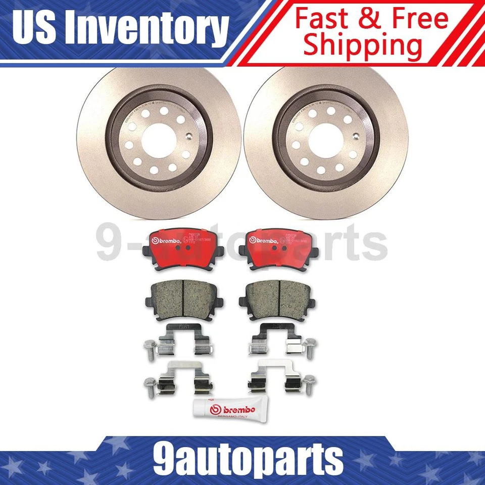 Kit de frenos traseros Brembo rotores de disco pastillas de cerámica para Volkswagen CC 2009-2016 Foto 1 de 4