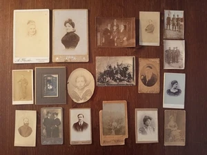 Lotto fine 800, CDV, Cabinet e altre piccole foto varie [S1730] - Foto 1 di 14