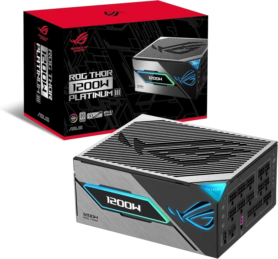 ASUS ROG Thor Platinum III 1000W ATX 3.1 Netzteile Nagelneu auf Lager - Bild 1 von 1