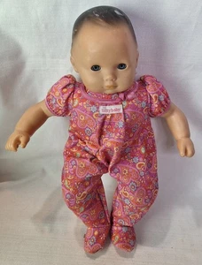 American Girl Bitty Baby Brown Hair Sleepy Eyes Blue Retired Head Scratches - Picture 1 of 17