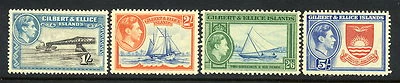 Gilbert & Ellice Islands SC 48-51 1939, KGVI lote de 4 de alto valor, MNH Foto 1 de 2