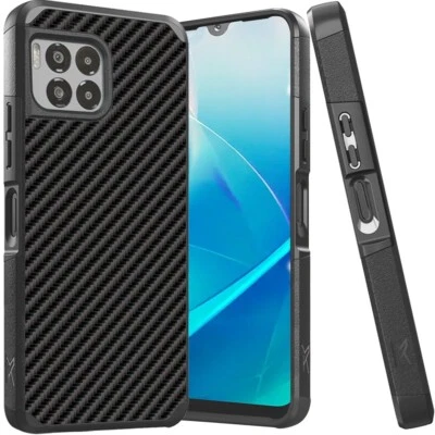 For REVVL 7 Pro 5G Tough Strong MetKase Magnet Mount Friendly Case Cover Carbon Foto 1 de 4