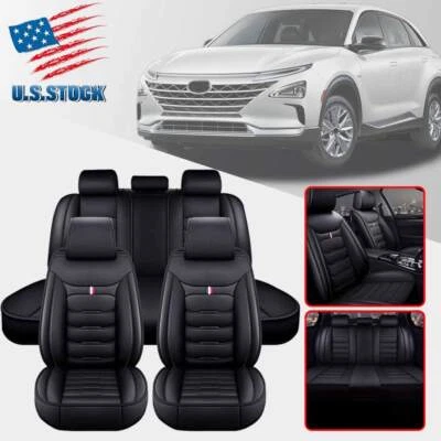 For Hyundai Nexo 19+Car Seat Cover Full Set Leather 5-Seats Front Rear Protector Foto 1 de 4