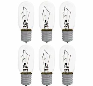 Sterl Lighting Pack of 6 T8 Clear Tubular Incandescent Light Bulb 40W/120V E17