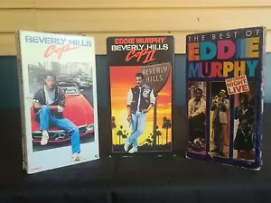 Beverly Hills Cop 1 ~2 ~ The Best Of Eddie Murphy Saturday Night Live 3 Tape Lot - Picture 1 of 15