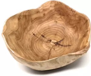 Wooden Bowl Handmade Storage Natural Root Wood Crafts Bowl Fruit Salad Serving B - Picture 1 of 4