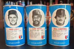 Lot Of 3 RC Cola Cans (1977) Boston Red Sox- Fred Lynn, Luis Giant,Bill Campbell - Picture 1 of 6