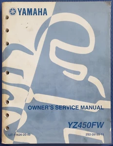 Yamaha YZ450FW Motorcycle Factory Service Manual    1 - Picture 1 of 11