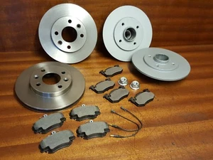 RENAULT 5 GT TURBO NEW FRONT REAR BRAKE DISCS INCLUDING FITTED BEARINGS PADS - Picture 1 of 1