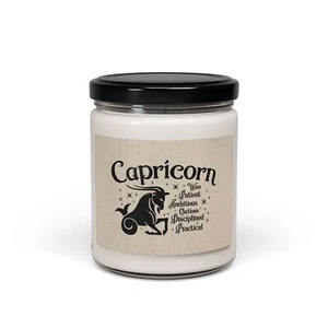 Capricorn Sign - Lidded Scented Candle - Astrological Gifts - Zodiac Decor - Picture 1 of 51