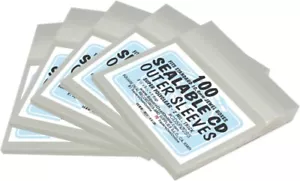 (500) CDSP02SS CD Kunststoff Versiegelbar Polyclear Außenhüllen Taschen Abdeckungen Aufbewahrung - Bild 1 von 4