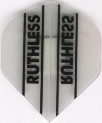 Mini Clear Ruthless Standard Dart Flights: 3 per set